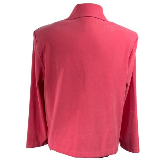 Briggs Petite Jacket Melon Pink Medium M Petite Stretch Button Front - Picture 3 of 8